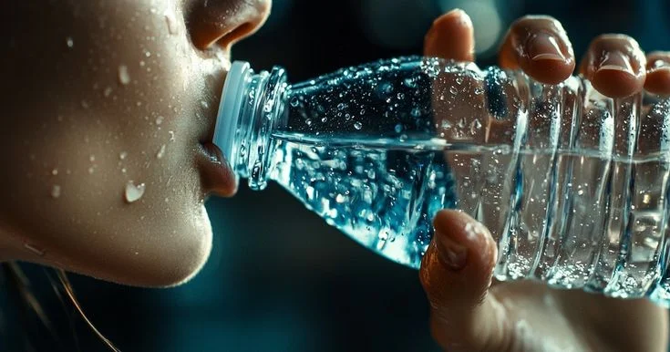 Bebiendo agua